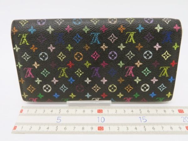 ■hakt2362-3 532A再 LOUIS VUITTON ルイ・ヴィトン ポルトフォイユ サラ M93533 長財布 二つ折り モノグラム マルチカラー_画像3