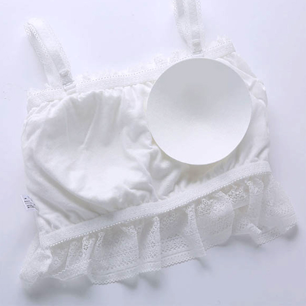  tube top bare top bla top bra . origin cover inner underwear cotton race L
