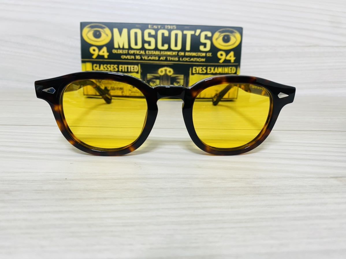 MOSCOT モスコット★レムトッシュ★サングラス★LEMTOSH★鼈甲柄★伊達眼鏡 カラーレンズ★未使用 美品★_画像1