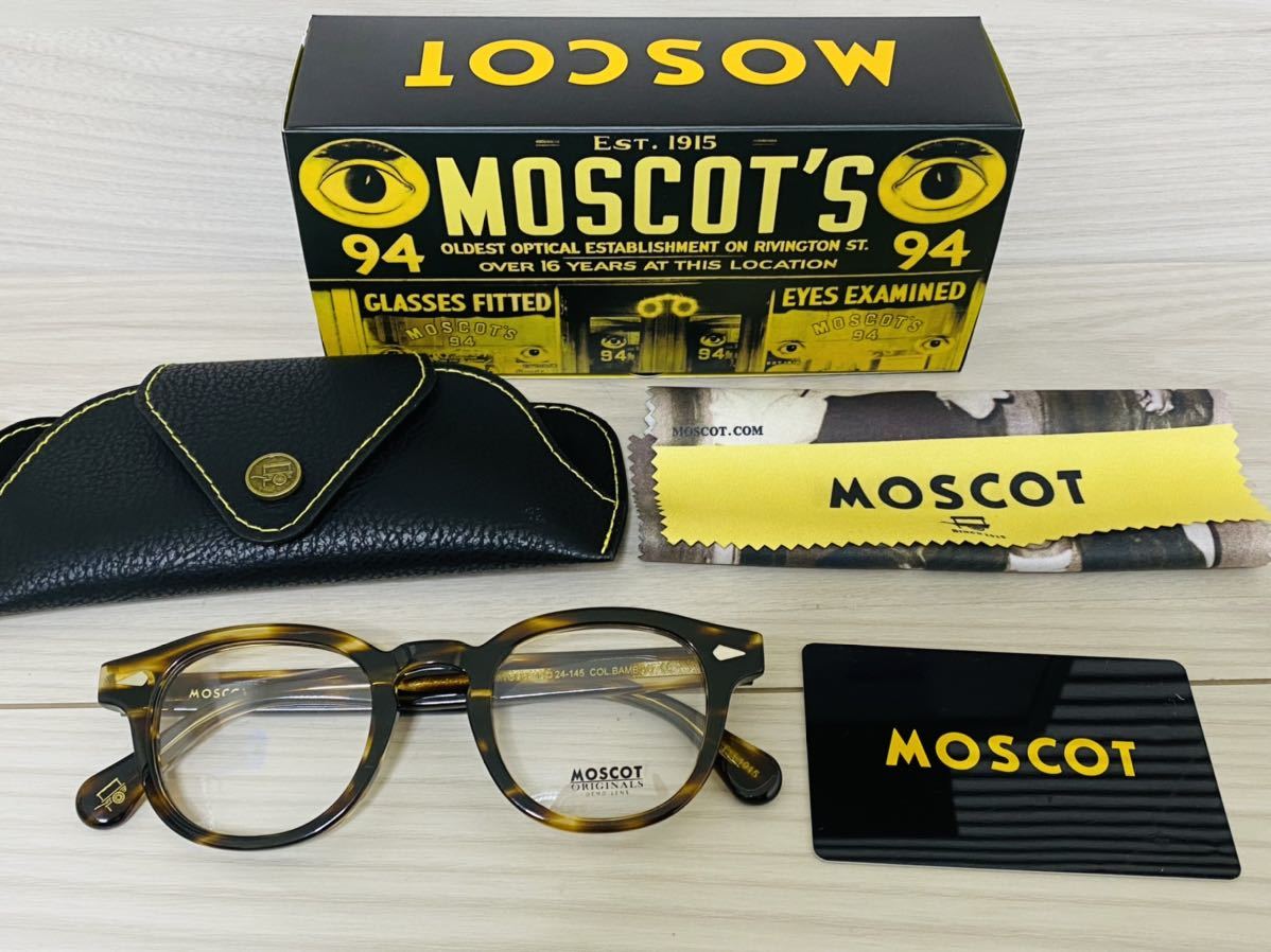 MOSCOT モスコット★レムトッシュ★メガネフレーム★LEMTOSH★伊達眼鏡 バンブー ボストン 未使用 美品_画像9