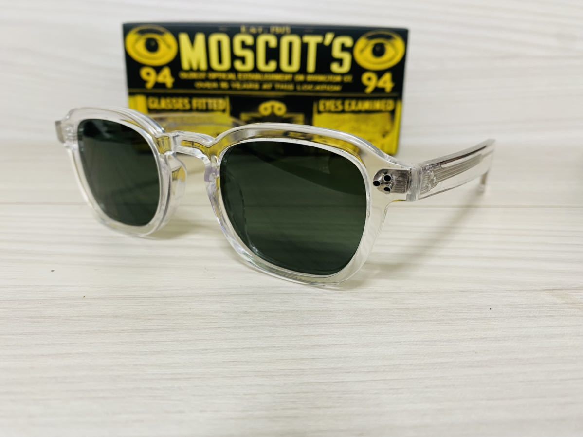 MOSCOT★モスコット★メガネフレーム★MOMZA★サングラス★クリスタル★スクエア 未使用 美品_画像2