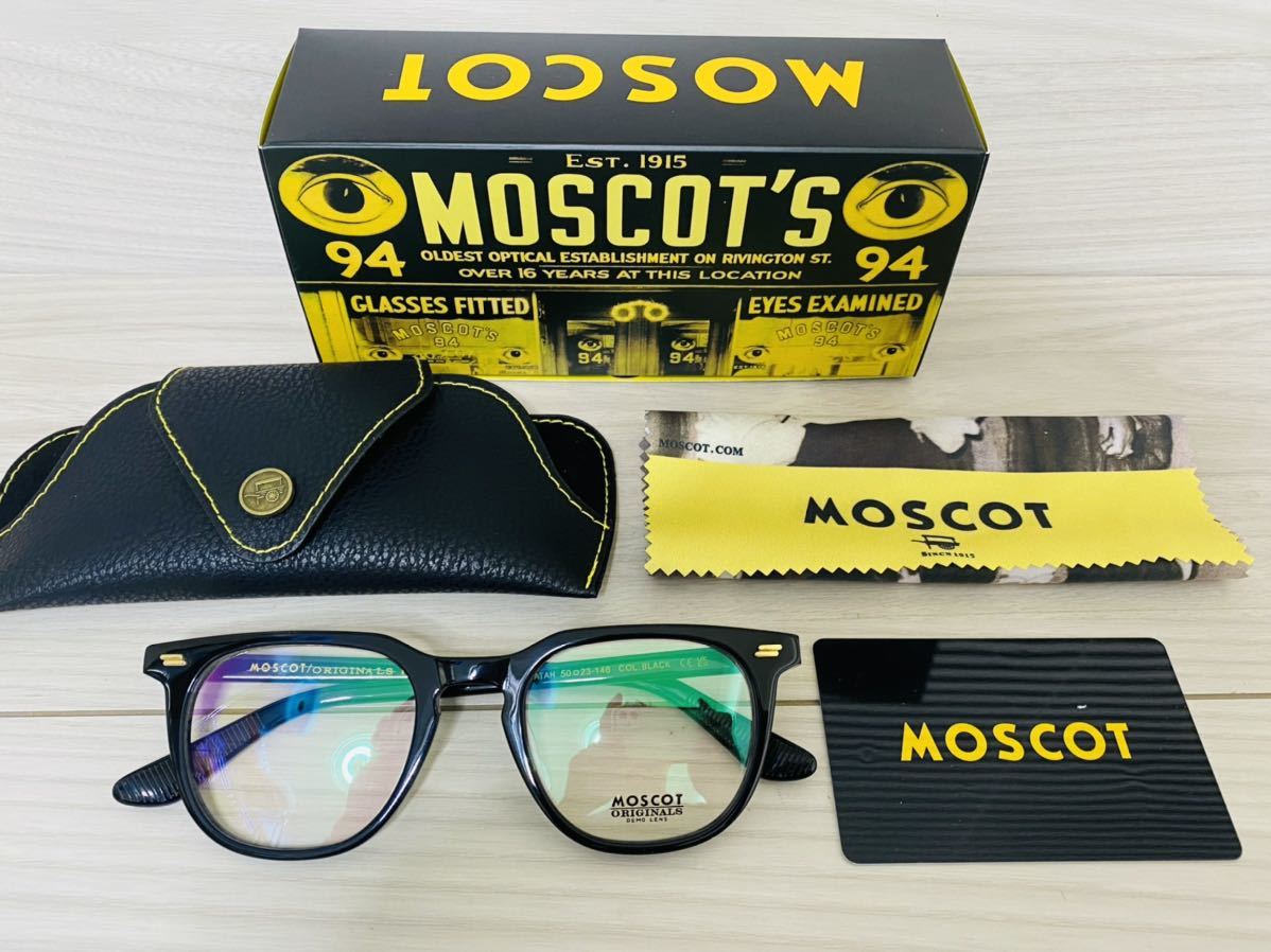 MOSCOT★モスコット★メガネフレーム★TATAH★伊達眼鏡★黒縁★スクエア ウェリントン 未使用 美品_画像8