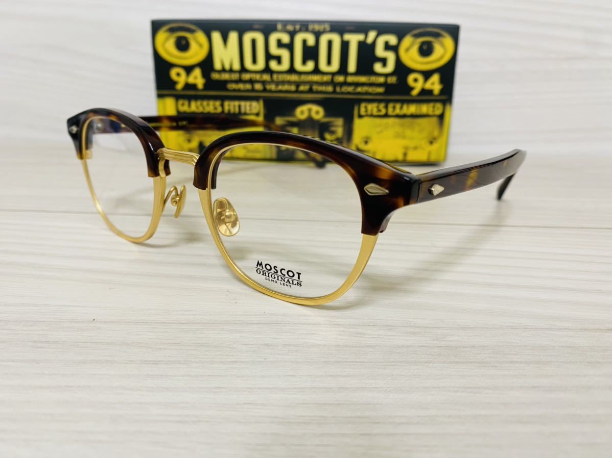 ★MOSCOT★モスコット★レムトッシュマック★メガネフレーム★LEMTOSH-MAC★伊達眼鏡 鼈甲柄 ボストン 未使用 美品_画像2