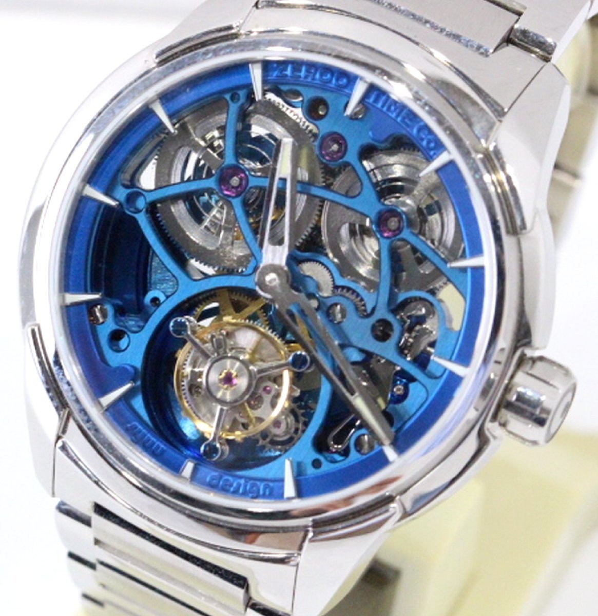 定価35万円↑ZEROO TIME Co ゼロタイム トゥールビヨン T3 Tourbillon T3 Stainless316L スケルトン 自動巻 メンズ 時計 3410の画像1