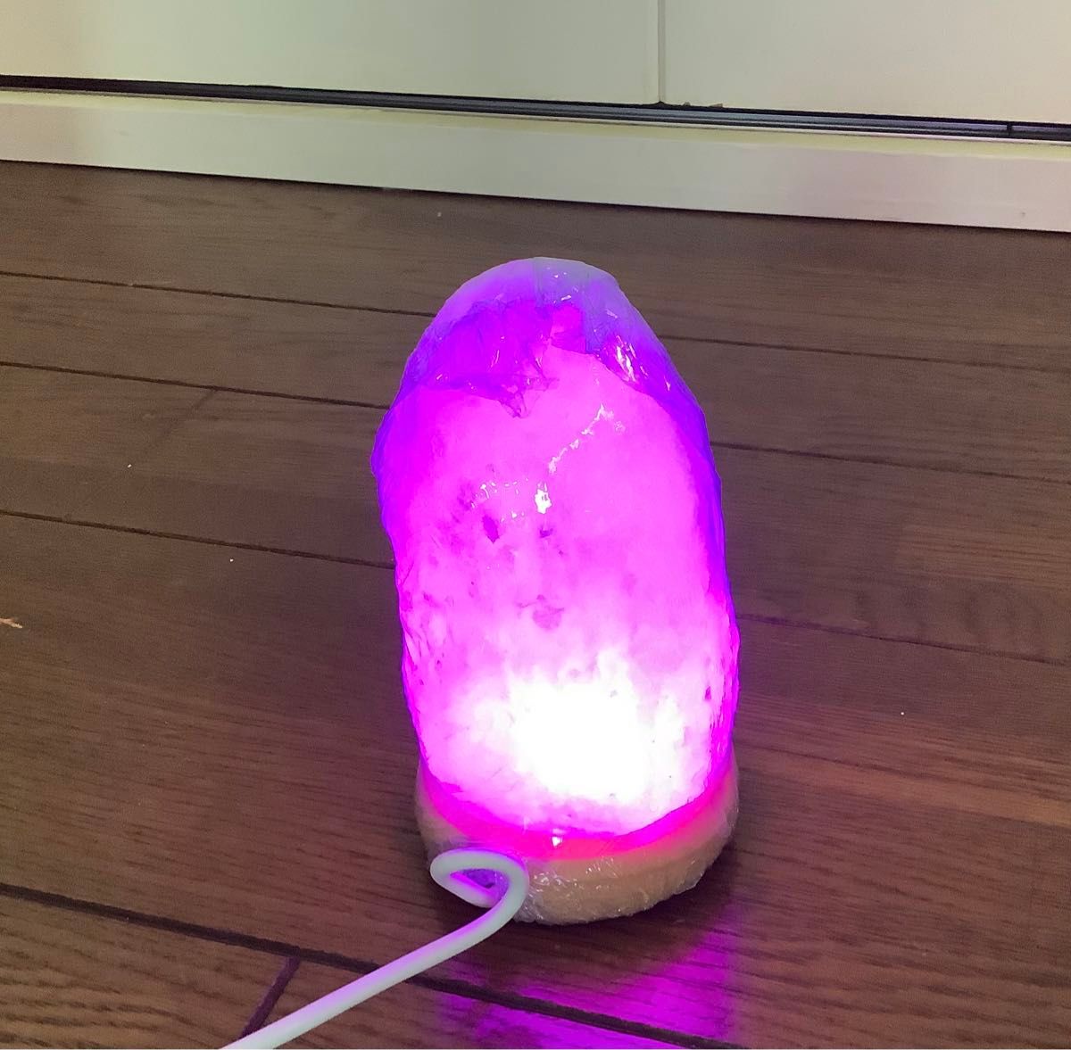 職人さん手作りヒマラヤ岩塩LEDランプ☆グラデーション