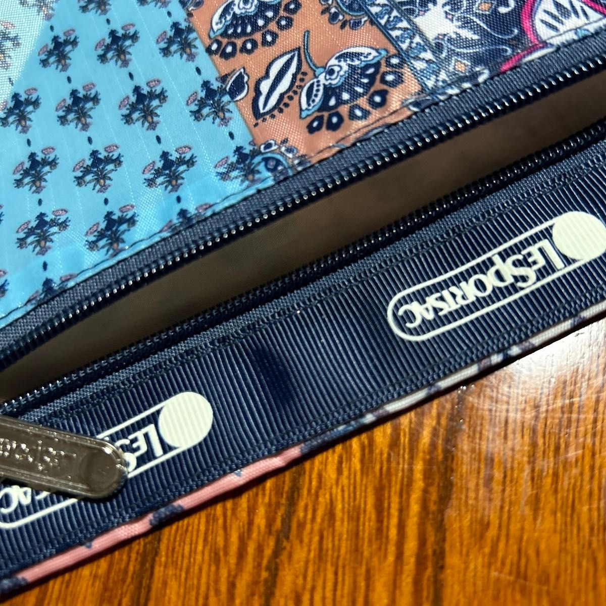 レスポートサック ポーチ LeSportsac 小物 ナイロン ブラウン ドット ハート 