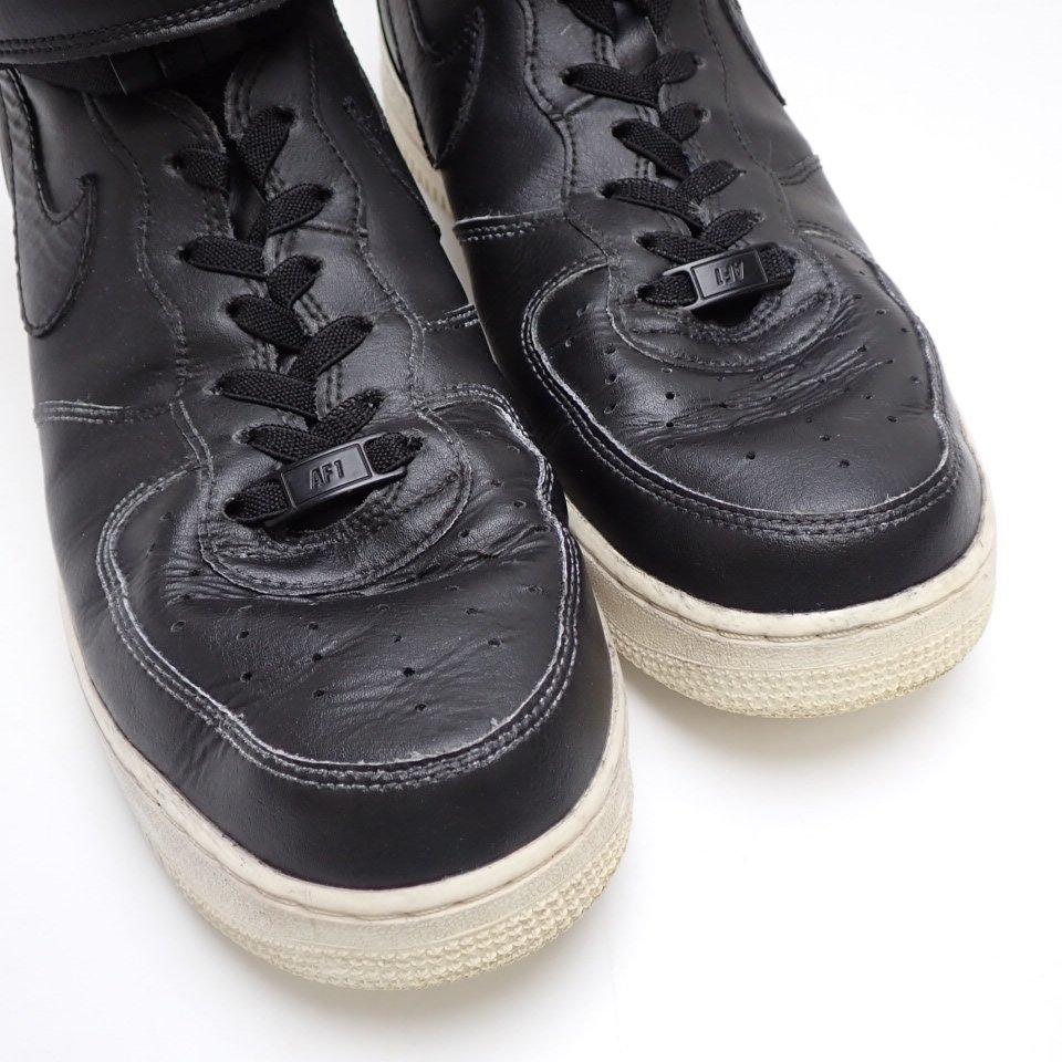 ★NIKE/ナイキ AIR FORCE 1 BY YOU スニーカー メンズ28cm/ブラック/AQ3776-992/レザー/ハイカット/シューズ/外箱・替え紐付き&1933600103_画像5