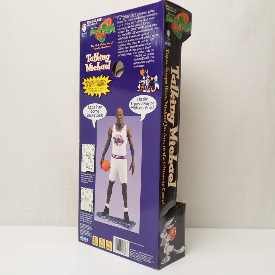 ★未開封 Playmates/プレイメイツ SPACE JAM マイケルジョーダン トーキングフィギュア 17681/塗装済み完成品/外箱付き&1168900229の画像4