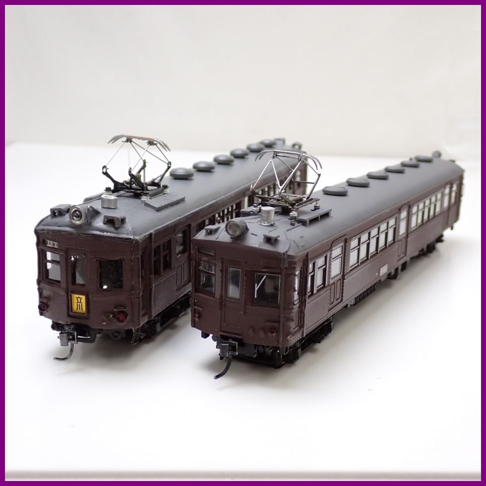 □HOゲージ 鉄道模型 2両セット クモハ40024 + 40025/ペーパークラフト&プラ製/JR/電車/動力車&0614700068_画像1