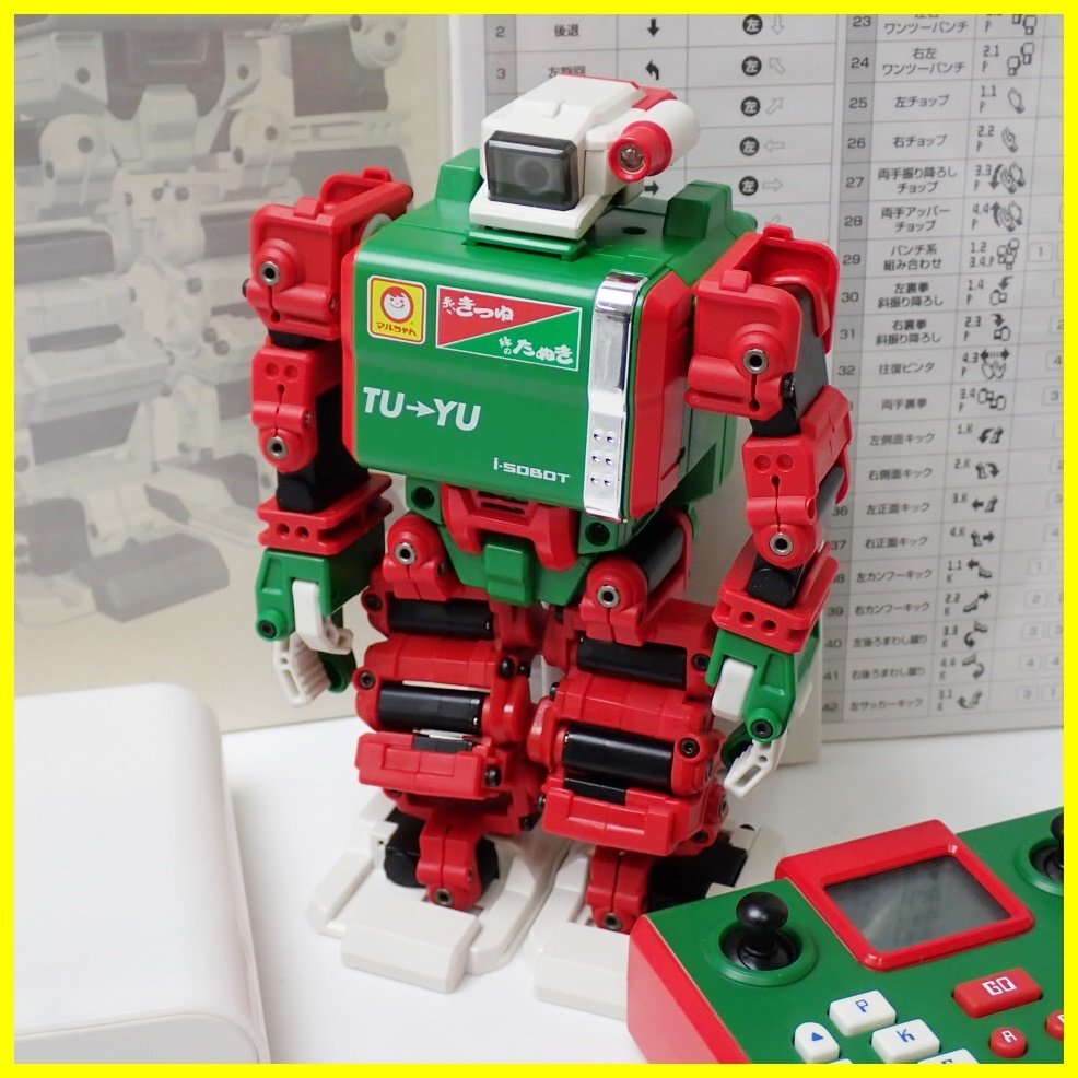 ★タカラトミー Omnibot 17ミュー i-SOBOT/レッド×グリーン/赤いきつねキャンペーンプレゼント当選品/外箱付き/ジャンク扱い&1938900191_画像1