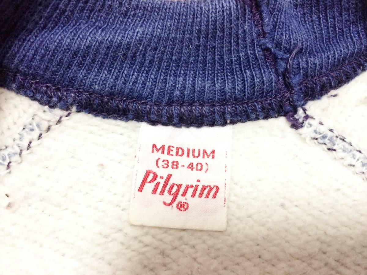 50's Pilgrim/ピルグリム ２色スウェットシャツ USA製 ビンテージ品_画像3