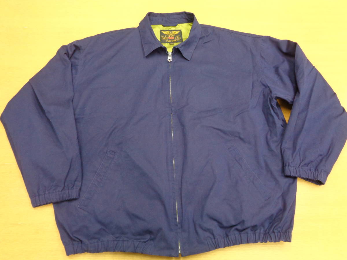 CALEE Embroidery Harrington Type Jacket スウィングトップタイプジャケット SIZE : XL NAVY