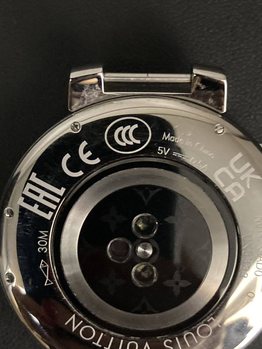 【A12Cアクロス】ルイ ヴィトン　タンブール ホライゾン ライトアップ マットブラック コネクテッドウォッチ Ref.QAD00Z 腕時計 極美品_画像4