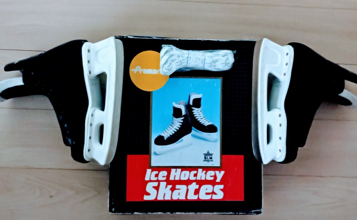 爆安【Promarkプロマーク SLM SH500０アイスホッケーシューズ】Promark Ice Hockey Skates 27.5㎝カナダブレード 刃2717mm 箱有未使用紐付 _画像10