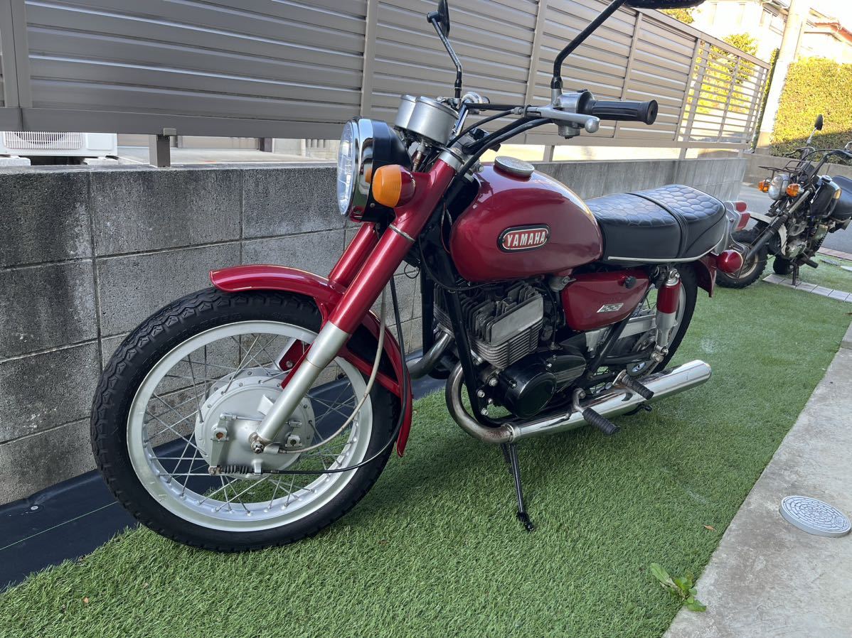 ヤマハ DS-6 RD250エンジン載せ替え タイヤ新品 自賠責付 要整備 現在片バンク失火ぎみ 静岡県磐田より検RZ250 SR400 DX250 RG250_画像2