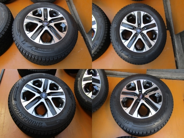 スバル純正BS9アウトバック17×7 ET55 PCD114.3 225/65R17ブリヂストンDM-V3 2019年8.5部山?_画像6