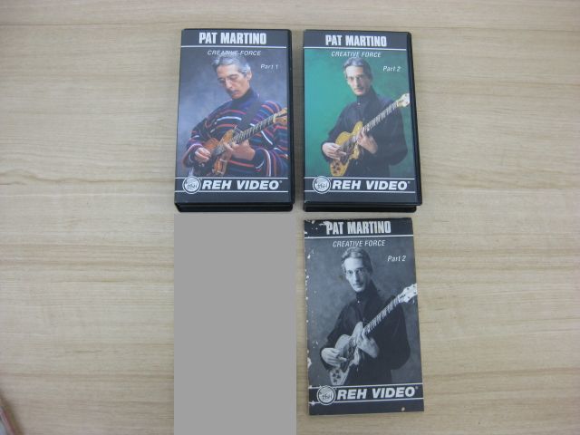 VHSビデオテープ PAT MARTINO パット・マルティーノ 「CREATIV FORCE Part1、2」 Part2のみ冊子あり 教則ビデオ REH VIDEO_画像1