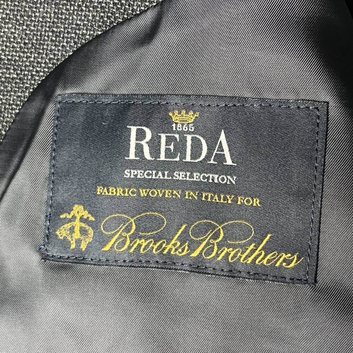 極美品/REDA社生地 ●BROOKS BROTHERS ブルックスブラザーズ テーラードジャケット シングル 現行タグ メンズ 40R L相当 グレー_画像5