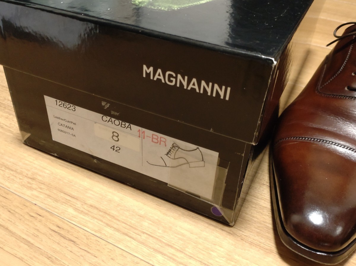 MAGNANNI / ストレートチップ / UK8.0 / EU42.0 / ブラウン / パティーヌ / マグナーニ_画像9