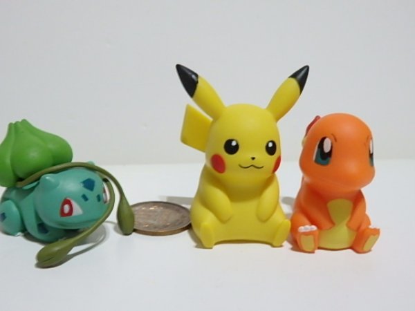 ★Q603☆ポケットモンスター マスコット パーツ ピカチュウ/ヒトカゲ/フシギダネ☆ポケモン フィギュアの画像1