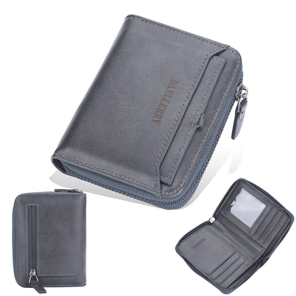 新作新入荷 ミニ財布 短財布 財布 メンズ レディース パスケース付き ポケット多数 機能性 サコッシュに最適 ブラウン_画像2