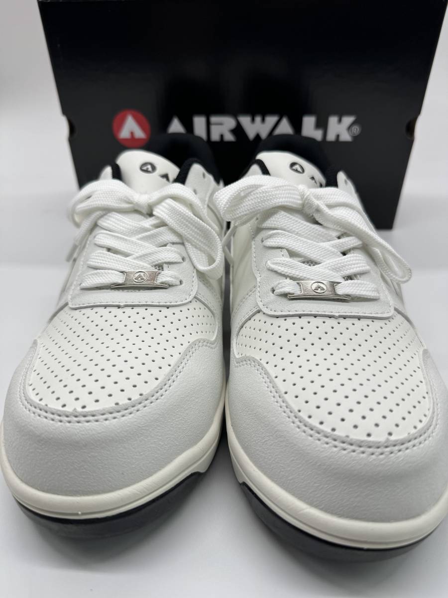 送料無料 25cm AIRWALK エアウォーク AW-621 ホワイト ベーシックウォーク ロー 耐滑底 超軽量 樹脂先芯 安全靴 セーフティシューズ_画像2