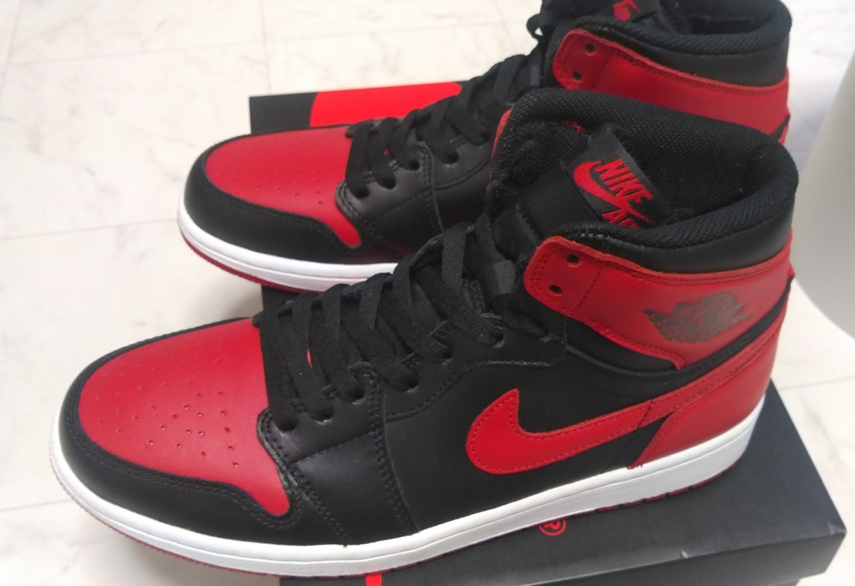 エアジョーダン1 レトロ ハイ オージー ブラック　レッド　2013 黒タグ付き　27cm AIR JORDAN 1 RETRO HIGH OG BRED 555088-023 _画像3