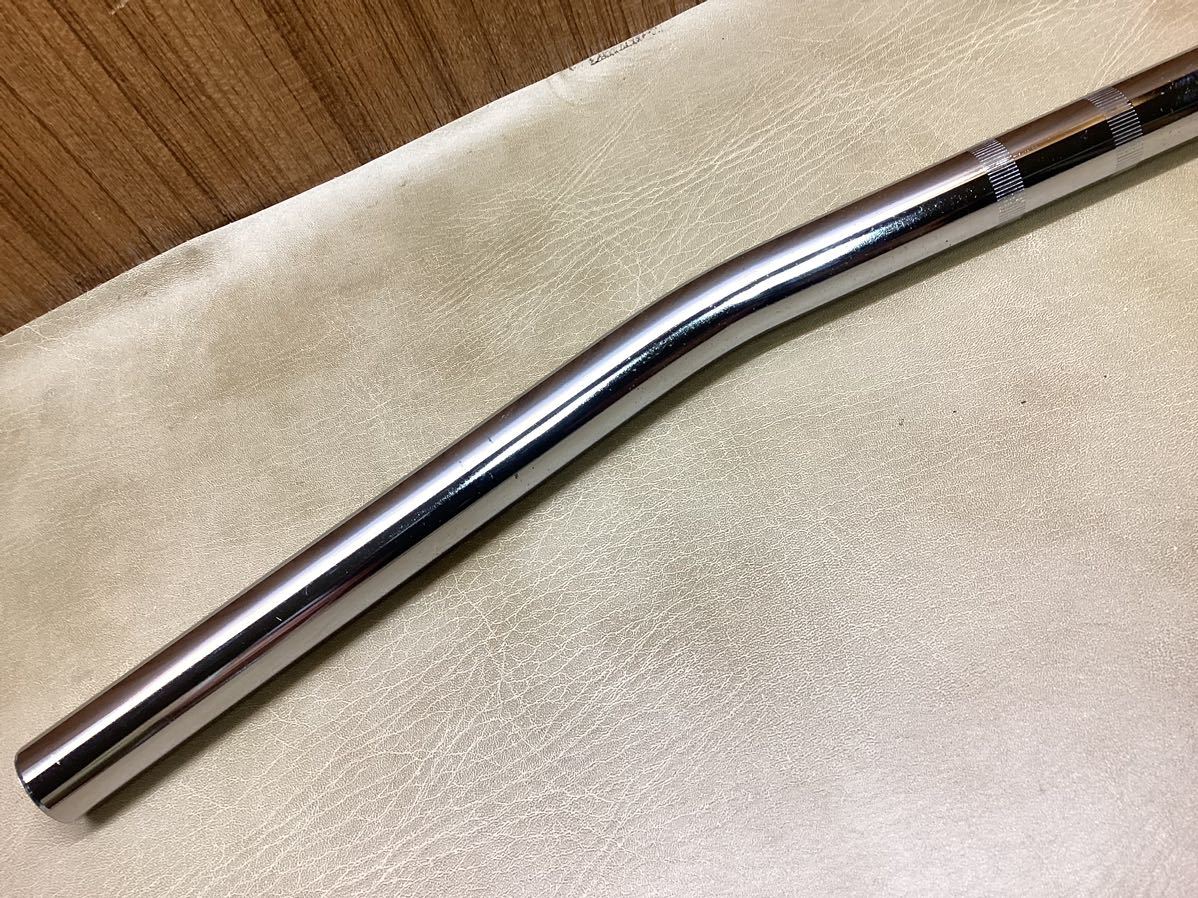 OLD MTB【 SAKAE MT 】 CP 鉄製 メッキ フラットバー ② 22.2mm 575mm 新品 経年保管品 検) Vintage DH XC クロモリ_画像6