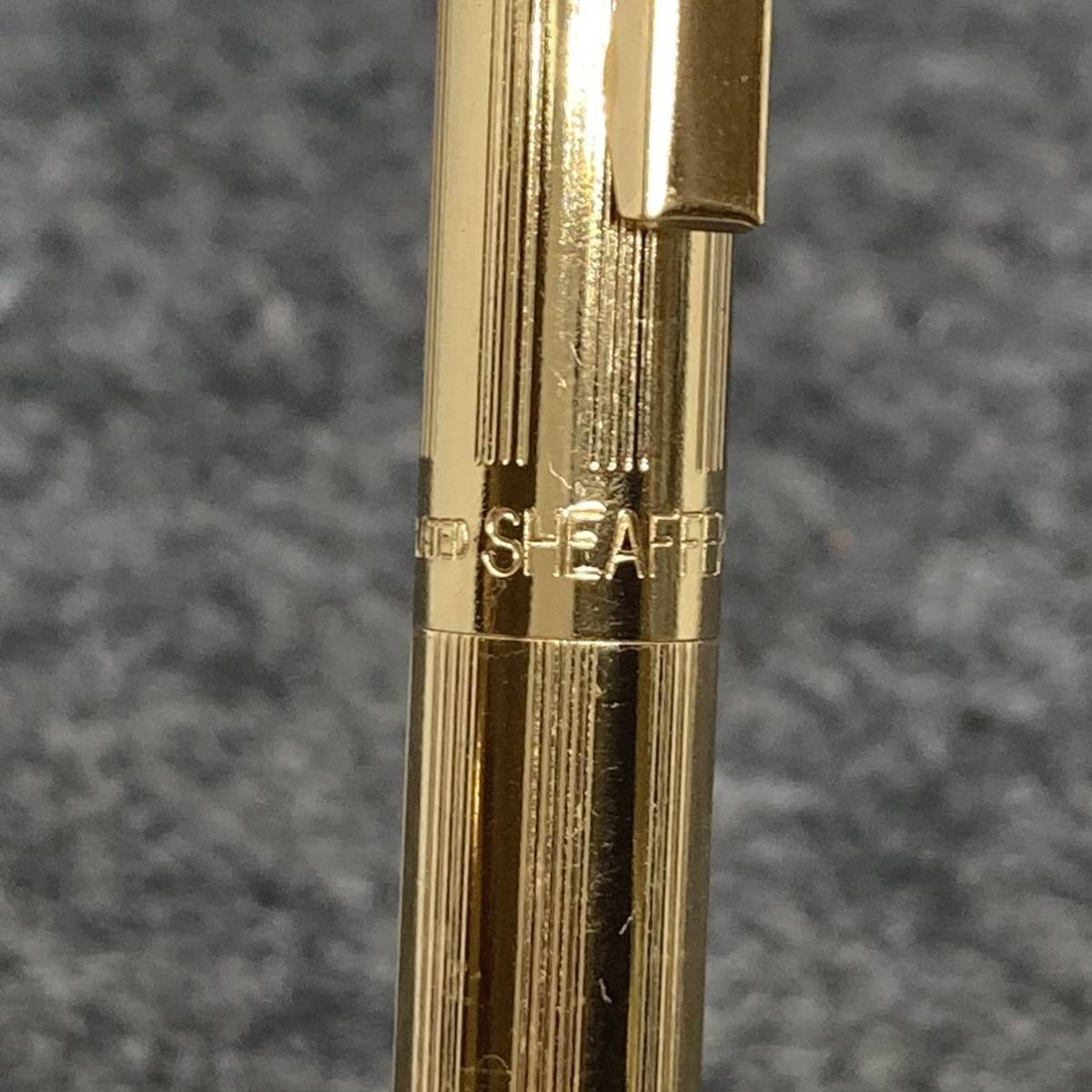 PE1366□SHEAFFER シェーファー ツイスト式 シャープペンシル GOLD ERECTRO PLATED ゴールド 筆記確認済み_画像6