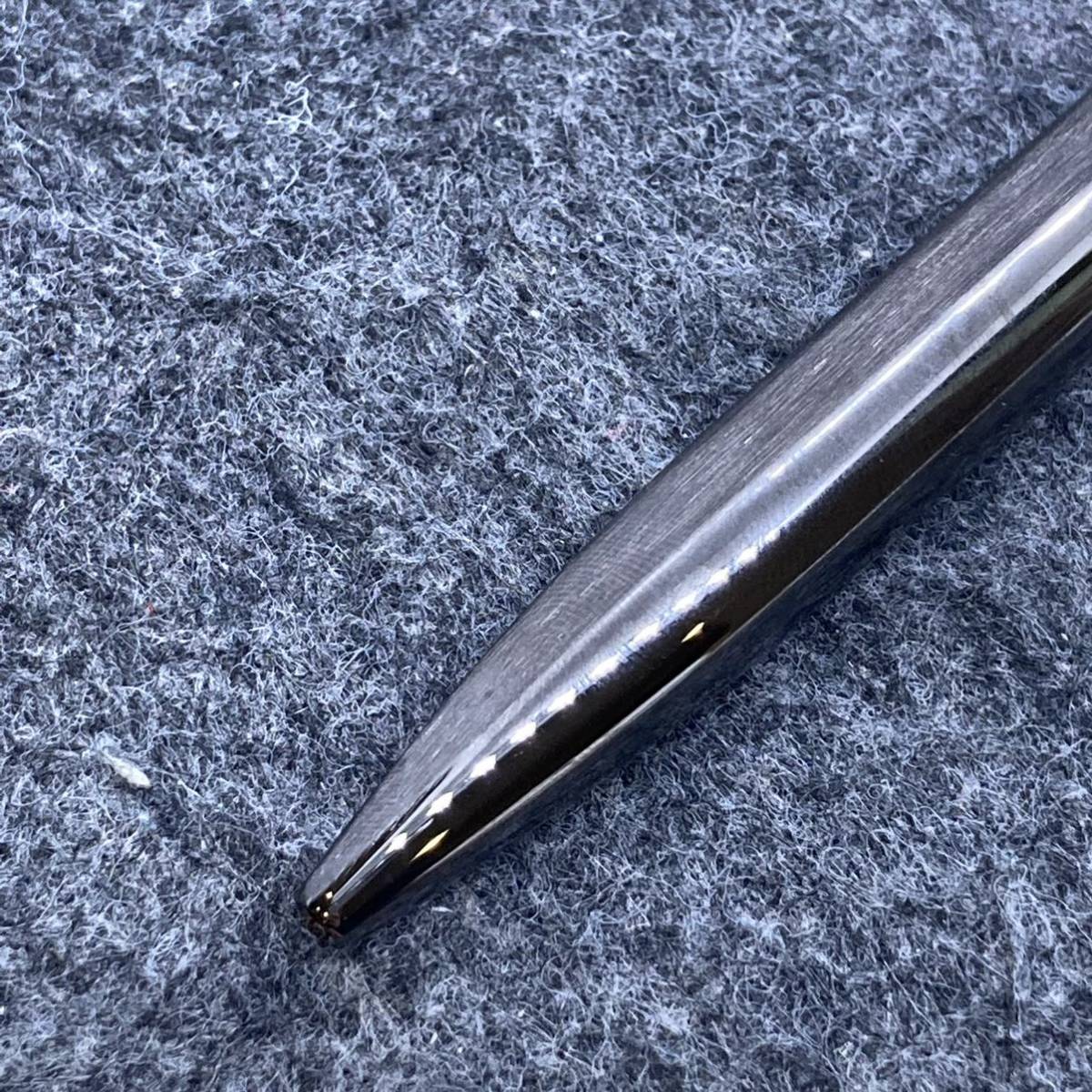 PE1428□MONTBLANC モンブランノック式 ボールペン レオナルド スタニウム仕上 メタリックブラック×ゴールド 筆記確認済み 箱付き_画像7