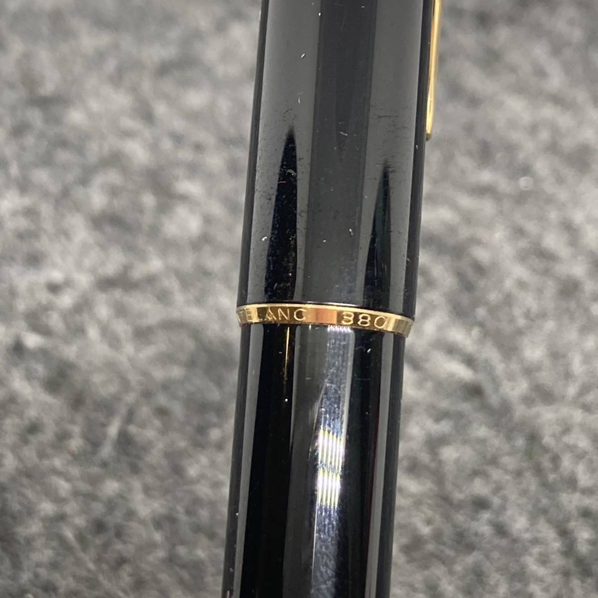 PE1230□MONTBLANC モンブラン ハンマートリガー式 ボールペン 380 ブラック 筆記確認未 箱付き_画像7