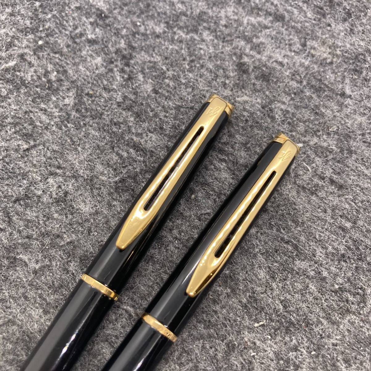 PE1553□2本セット WATERMAN ウォーターマン ツイスト式 ボールペン シャープペンシル メトロポリタン 筆記確認済み_画像2