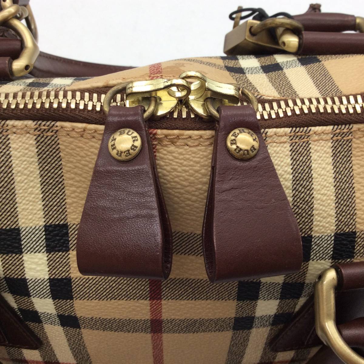 #1982 BURBERRY ハンドバッグ バーバリー ノバチェック シャドーホース ストラップ付 ショルダー 2way 現状品_画像7