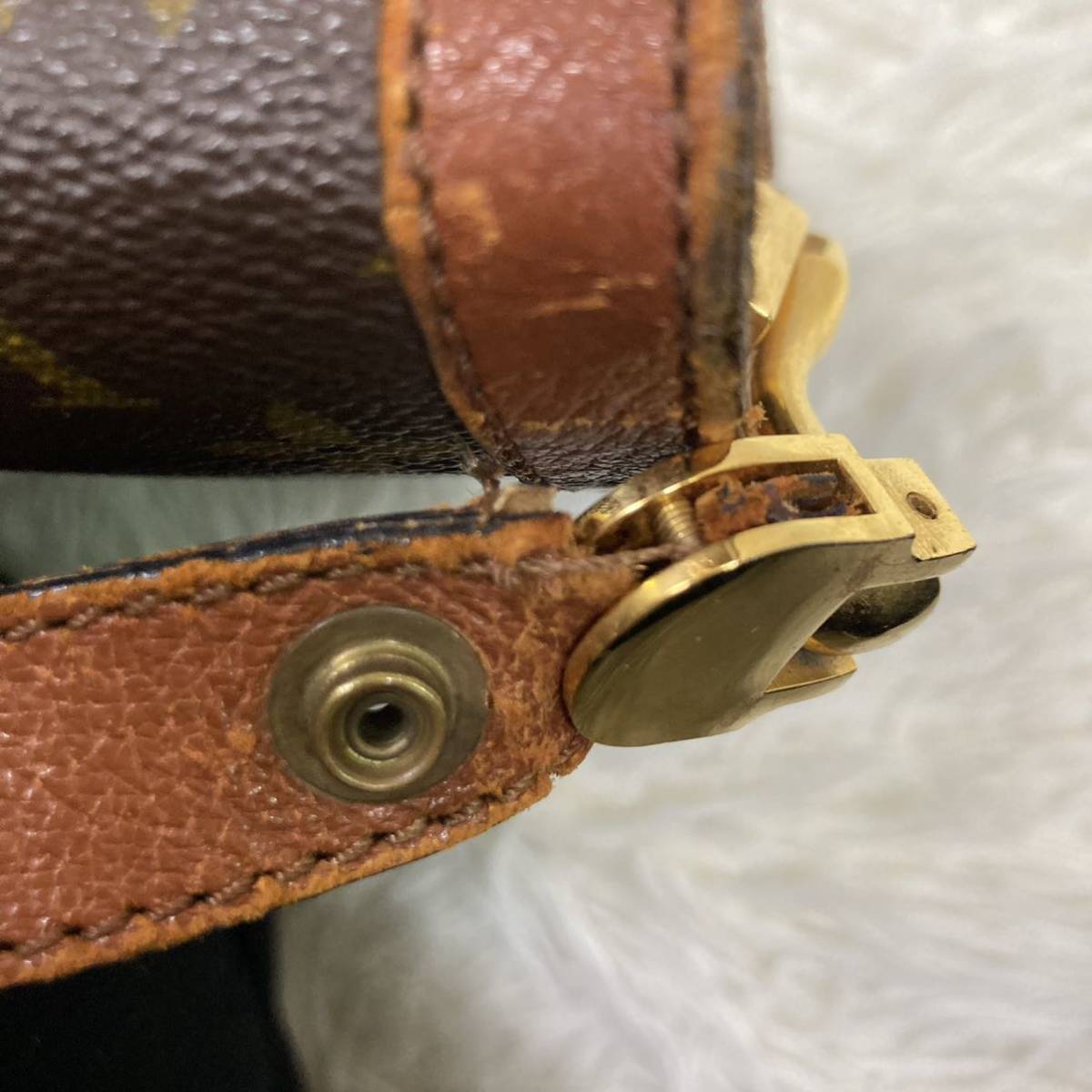 LOUIS VUITTON ルイヴィトン サックドーフィーヌ モノグラム 2way ショルダーバッグ ハンドバッグ ゴールド金具 ドーフィーヌ M51410 _画像10