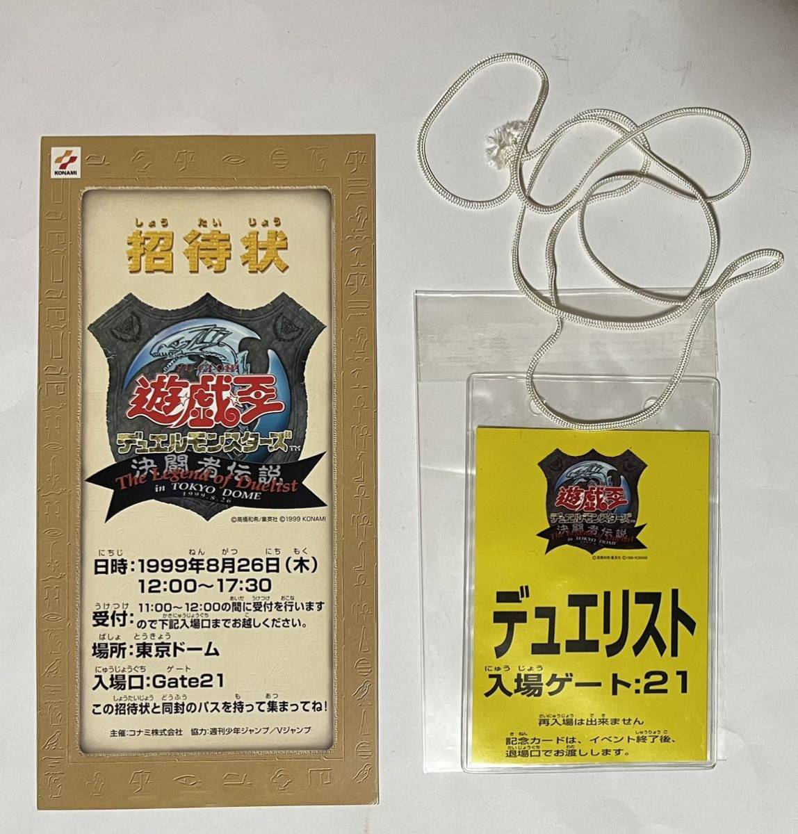 遊戯王 決闘者伝説 東京ドーム大会 参加者パス - トレーディングカード