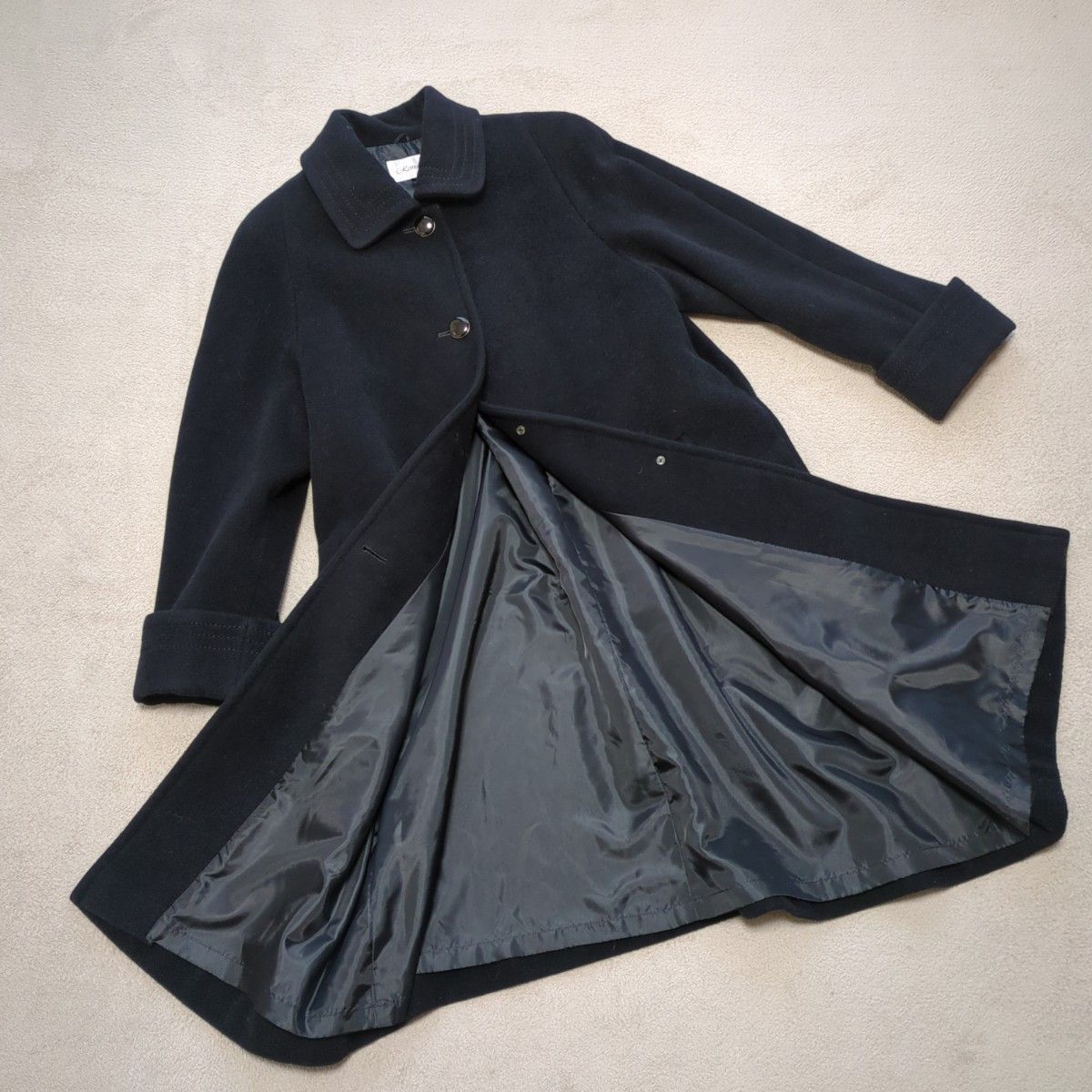 美品】アンゴラ100% Rondine ロングコート ブラック|Yahoo 美品】アンゴラ100% Rondine ロングコート ブラック|Yahoo