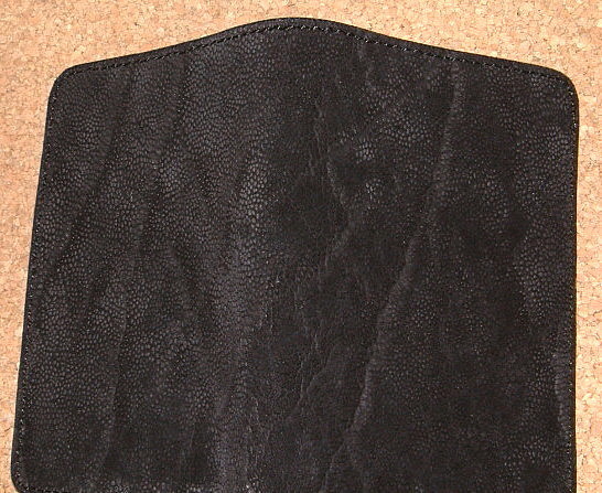 新品 ファニー FUNNY 最高級 エレファント 皮革製 セミロング ウォレット (BK/黒) サンセット ビルフォード ミディアム 象革 ゾウ革 牛革製_画像5