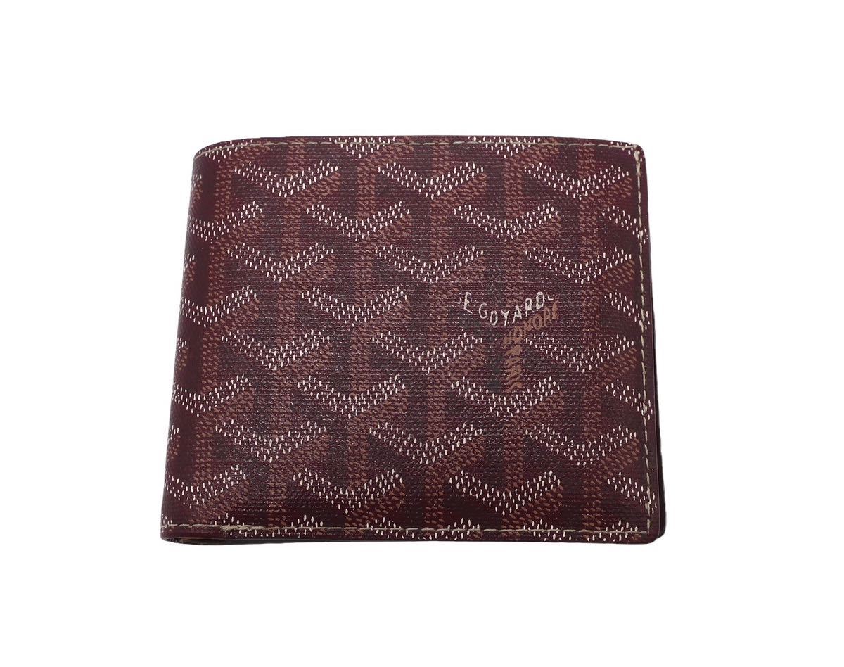 GOYARD サン・フロランタン ウォレット 二つ折り財布 財布 パープル イエロー PVC レザー【中古】_画像1