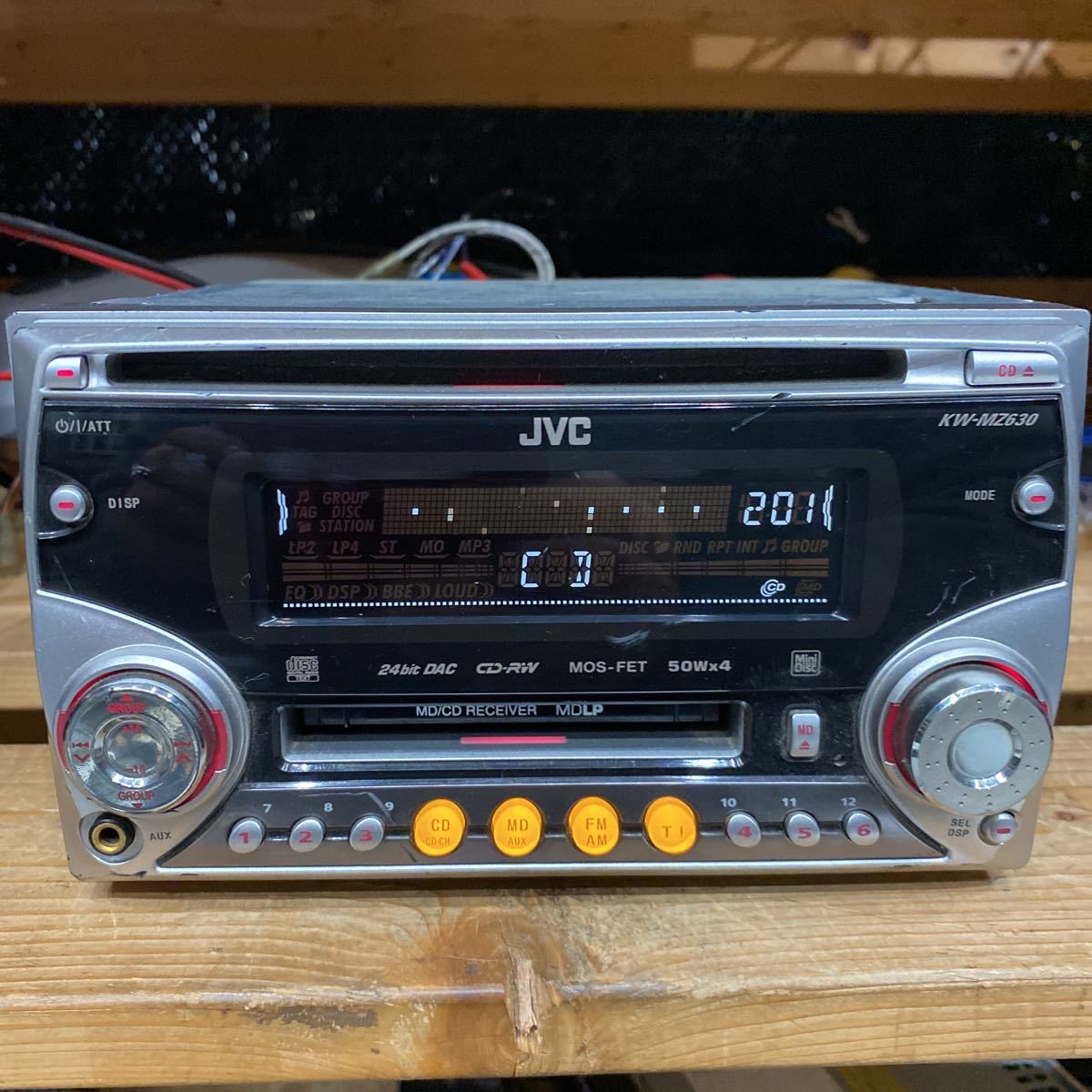 JVC CD/MD RECEIVER KW-MZ630 Junk 