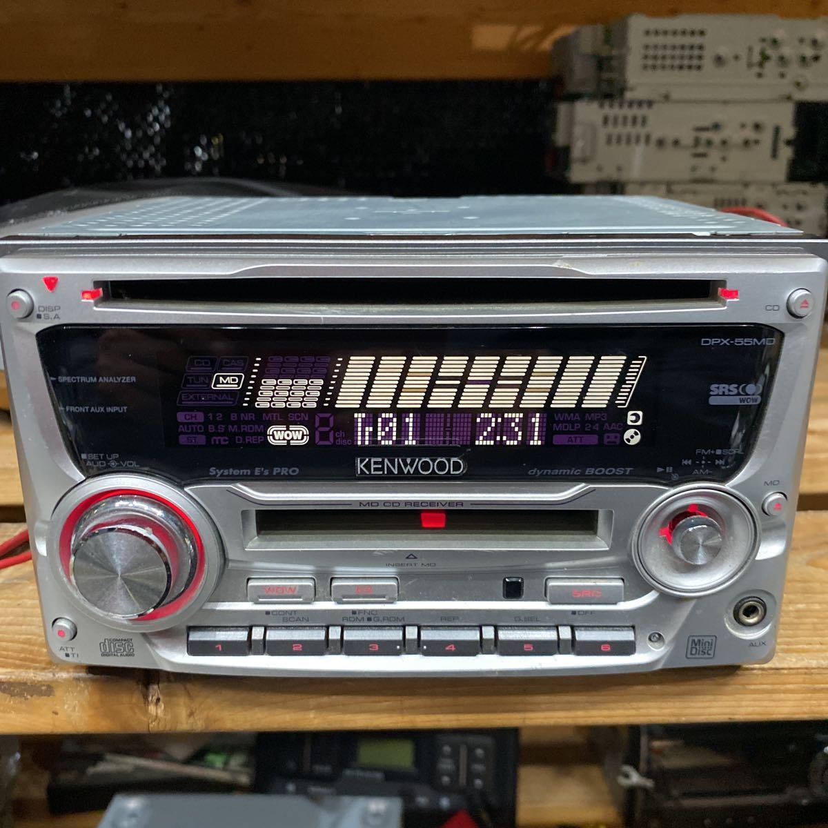 KENWOOD CD/MDレシーバー　AUX DPX-55MD_画像1