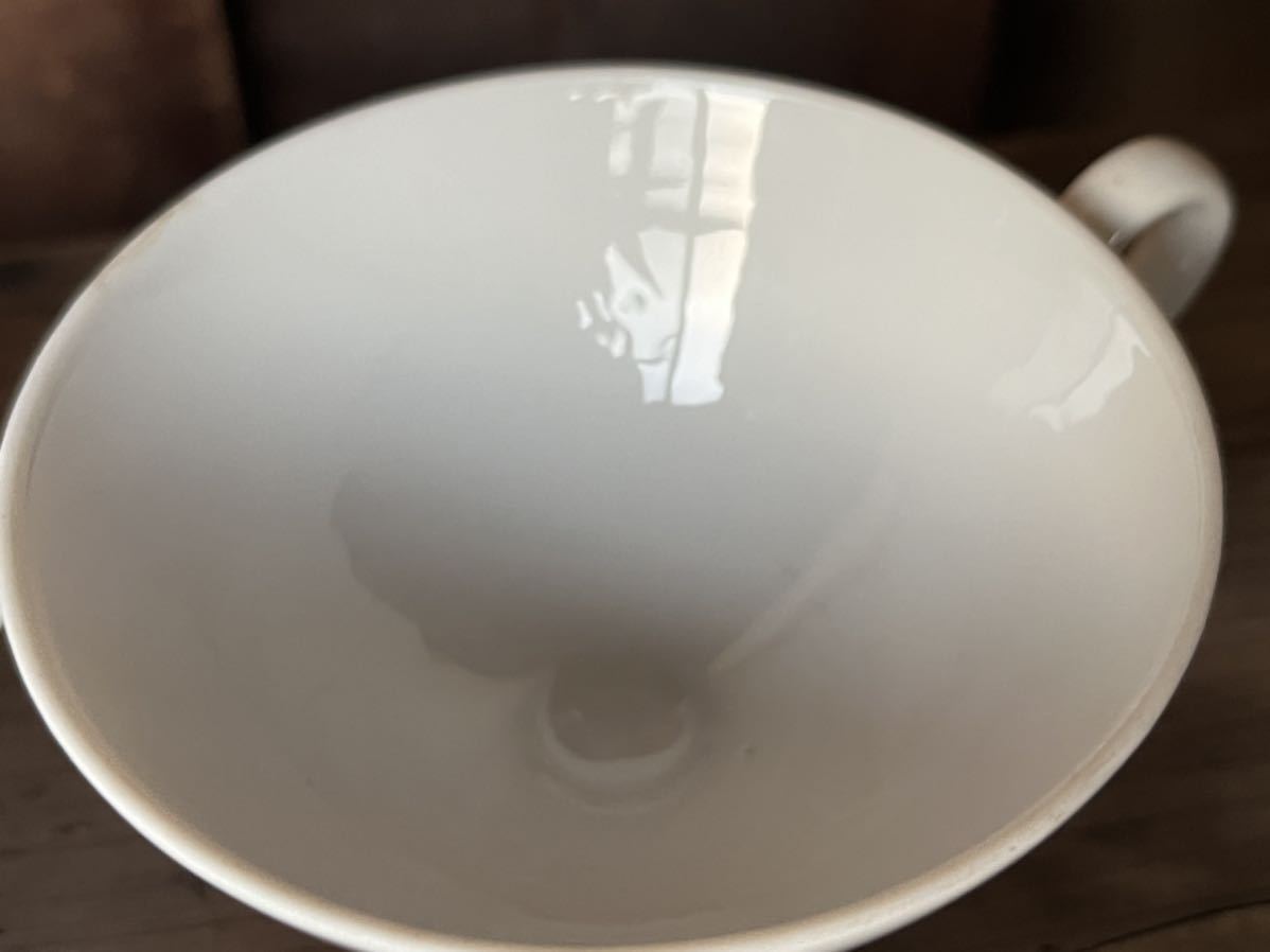 5個セット 白磁 カップ アンティーク 珈琲 コーヒー デットストック 陶器 ヴィンテージ 蔵出し 薄造り シンプル ホワイト カフェ雑貨_画像4