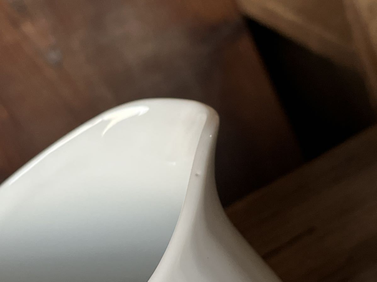 5点セット 白磁 アンティーク ビンテージ デットストック 陶器 ミルクポット レトロ 喫茶 ミルクピッチャー 当時物 シンプル コーヒーの画像5