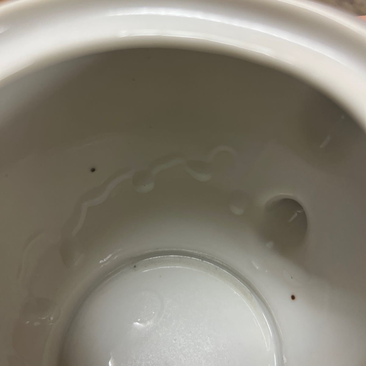 ビンテージ シュガーポット 陶器 デットストック コーヒー マグカップ スープカップ アンティーク 白磁 ホワイト カフェ 容器 保存 蓋付き_画像8