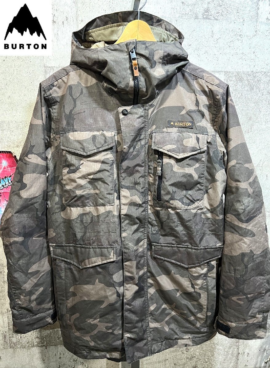 BURTON バートン 中綿 COVERT JK 迷彩 XS メンズ カモフラ スノボジャケット スノーボード