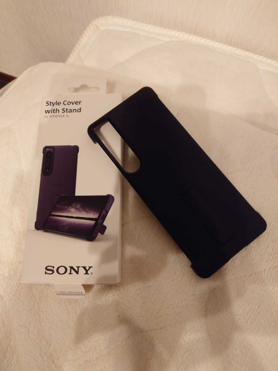 Sony ソニー 純正 Xperia 1 IV スマホケース パープル Style Cover with Stand XQZ-CBCT SO-51C 中古品_画像1