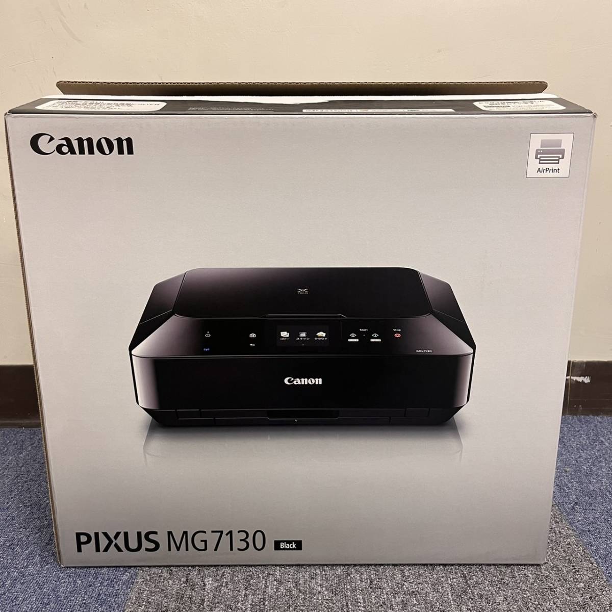 1000円スタート【稼動品】CANON PIXUS MG7130BK BLACK キャノン ピクサス ブラック プリンター 印刷機 インクジェットプリンター 中古_画像1