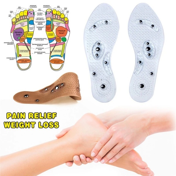  diet insole pair .. foot massage middle bed lady's men's 24cm 25cm cut OK magnetism posture improvement .. only health .... gel 