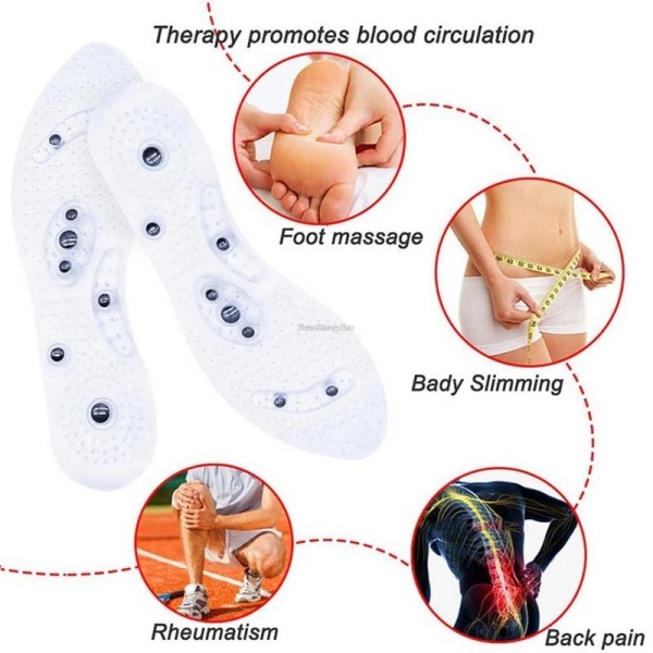 ダイエット インソール 足つぼ 刺激 フットマッサージ 中敷き 24cm 25cm パッド 磁気 姿勢改善 血行促進 冷え性 健康サンダル 足裏 刺激の画像3