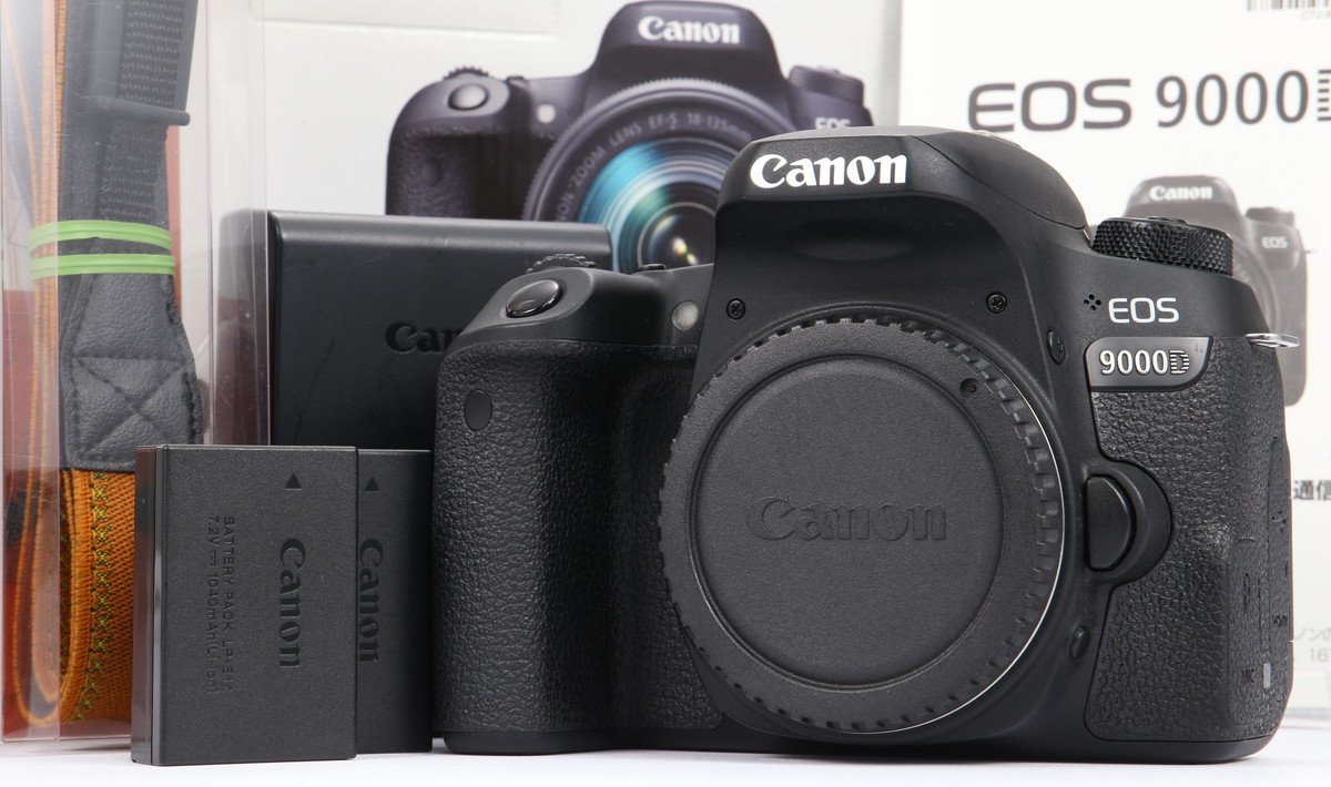 【 良品 | 動作保証 】 Canon EOS 9000D ボディ 【 予備の純正バッテリー・EOS ストラップ II 追加付属 | バッテリー 劣化なし 】_画像1