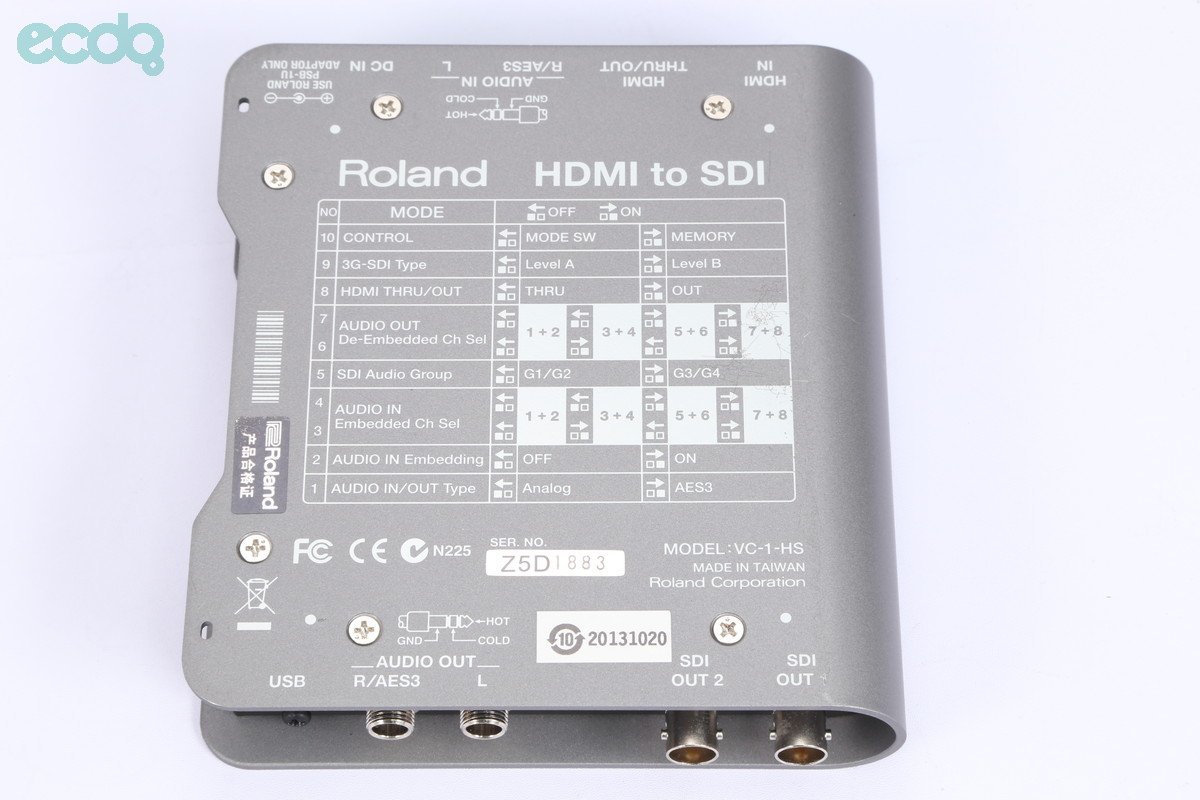 【 良品 | 動作保証 】 Roland ビデオコンバーター VC-1-HS 【 HDMI を SDI にロスレス変換 】_画像8